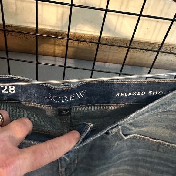 J. Crew Blue Jean Shorts Distressed Cut-Offs - Picture 2 of 3